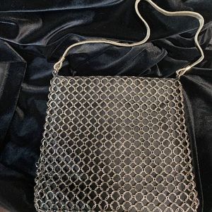 WHITING &DAVIS chain mail mesh evening bag